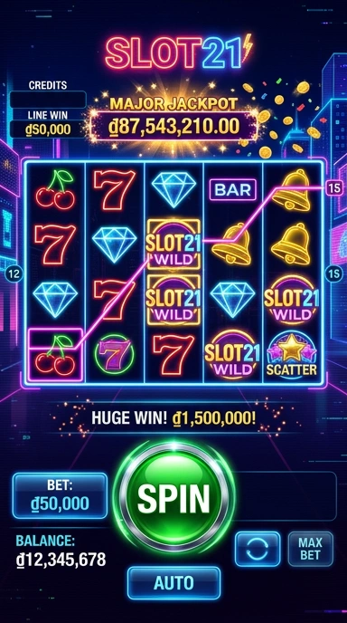 Tampilan antarmuka menarik di slot21.